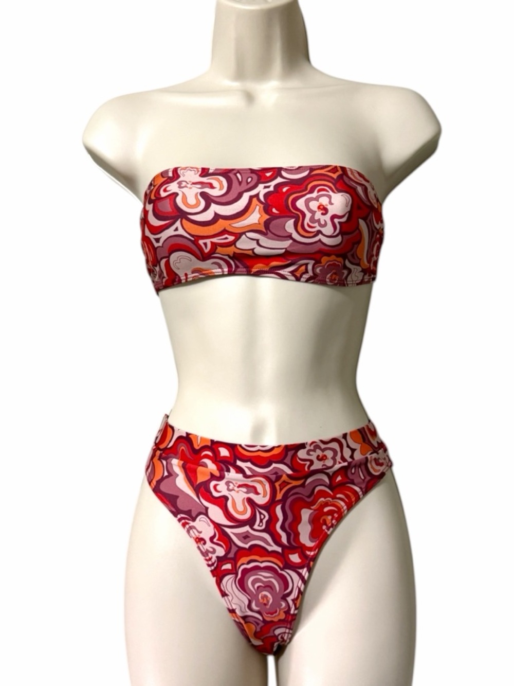 La Gotta "Rhino" 70s Psychedelic Ruffle Bikini Set - Small - Picture 3 of 9